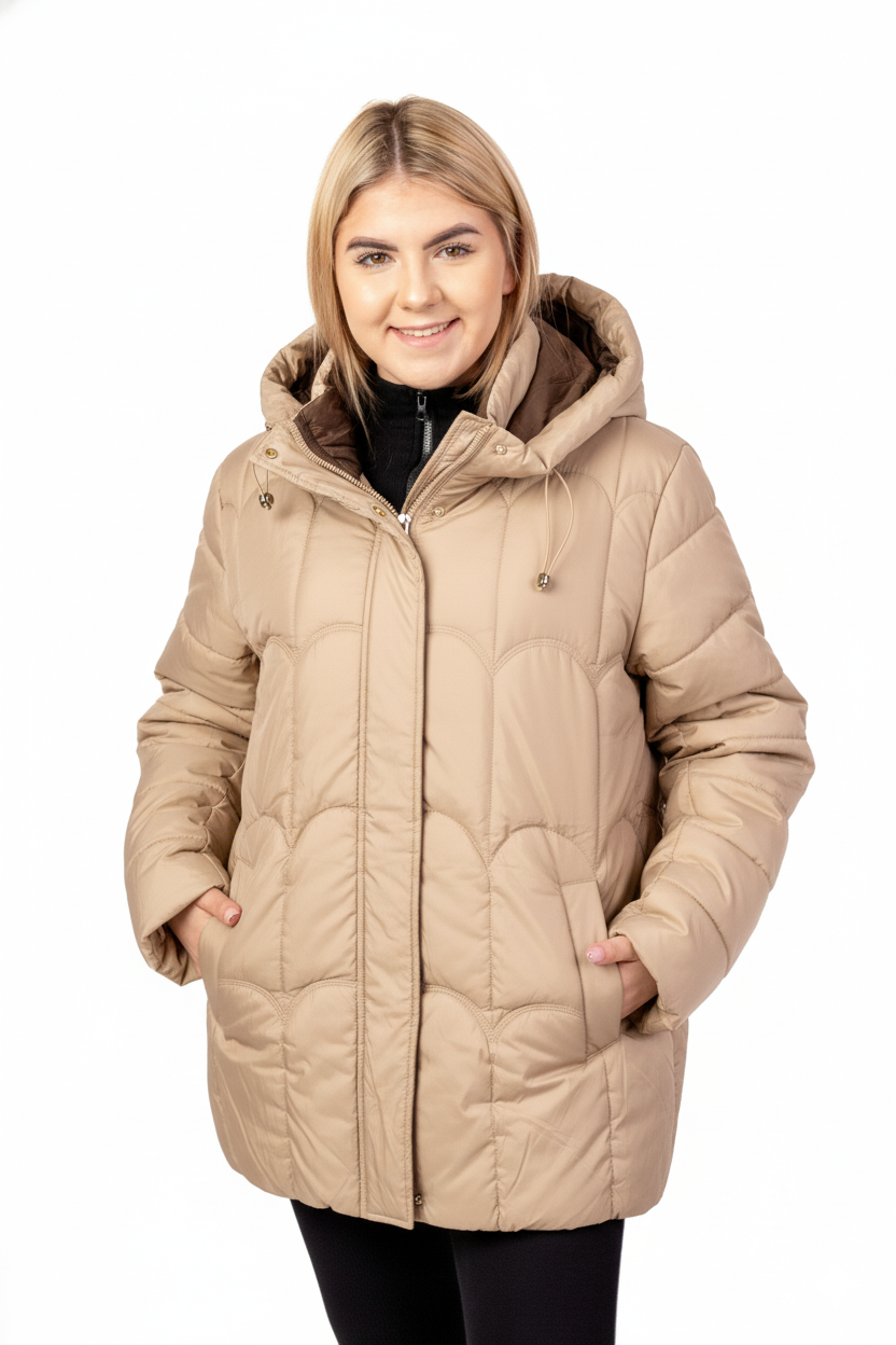 Damska Kurtka Plus Size – Lekka, Ciepła i Odporna na Deszcz